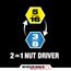 SHOCKWAVE Impact Duty 5/16" and 3/8" x 2-1/2" QUIK-CLEAR 2-in-1 Magnetic Nut Driver, 49-66-4543
