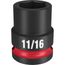 SHOCKWAVE Impact Duty 1/2" Drive 11/16" Standard 6 Point Socket, 49-66-6205
