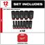 12 Piece SHOCKWAVE Impact Duty 3/8" Drive SAE Deep 6 Point Socket Set, 49-66-7006