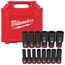 14 Piece SHOCKWAVE Impact Duty 1/2" Drive Metric Deep 6 Point Socket Set, 49-66-7014