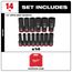 14 Piece SHOCKWAVE Impact Duty 1/2" Drive Metric Deep 6 Point Socket Set, 49-66-7014