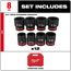 8 Piece SHOCKWAVE Impact Duty 3/4" Drive SAE Standard 6 Point Socket Set, 49-66-7017