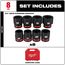 8 Piece SHOCKWAVE Impact Duty 3/4" Drive Metric Standard 6 Point Socket Set, 49-66-7019
