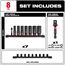 8 Piece SHOCKWAVE Impact Duty 3/8" Drive Metric Deep 6 Point Socket Set, 49-66-7021