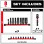 8 Piece SHOCKWAVE Impact Duty 3/8" Drive SAE Deep 6 Point Socket Set, 49-66-7024