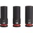 3 Piece SHOCKWAVE Impact Duty 1/2" Drive Metric Deep 6 Point Socket Set, 49-66-7025