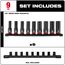 9 Piece SHOCKWAVE Impact Duty 1/2" Drive Metric Deep 6 Point Socket Set, 49-66-7032