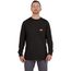 GRIDIRON Pocket T-Shirt - Long Sleeve Black (Medium) 606B-M