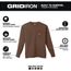 GRIDIRON Pocket T-Shirt - Long Sleeve Brown (Large) 606BR-L