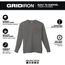 GRIDIRON Pocket T-Shirt - Long Sleeve Gray (Medium) 606G-M