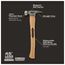 STILETTO 12oz Smooth/Curved Hickory Hammer, TI12SC