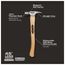 STILETTO 14oz Milled/Curved Hickory Hammer, TI14MC