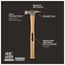 STILETTO 14oz Smooth/Straight Hickory Hammer, TI14SS