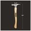 STILETTO 16oz Milled/Curved Hickory Hammer, TI16MC