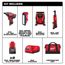 M12 Screwdriver, Flood Light, Inflater, Rachet Kit