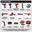 M18 Drill/Driver, Impact Driver, Impact Wrench, Circ Saw, Angle Drill, Grinder, Light, HACKZALL Saw Kit