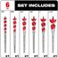 SPEED FEED Wood Bit 6-1/2" Set (6 Piece)