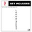 SDS PLUS M2 2-Cutter 3/8" x 6" Drill Bit (3 Pack)