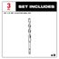 SDS PLUS M2 2-Cutter 1/2" x 6" Drill Bit (3 Pack)
