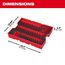 77 Piece 1/4", 3/8" & 1/2" Drive Metric Socket Set w/ Tray for PACKOUT Drawers, 48-22-0150