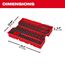 65 Piece 1/4", 3/8" & 1/2" Drive SAE Socket Set w/ Tray for PACKOUT Drawers, 48-22-0151