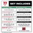 77 Piece 1/4" & 3/8" Drive Metric, SAE & TORX Socket Set w/ Tray for PACKOUT Drawers, 48-22-0152