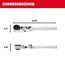 1/4" Hex Drive Mini Flex Head Bit Ratchet, 48-22-2951