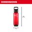 PACKOUT 34oz Bottle with Chug Lid (Red)
