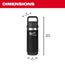 PACKOUT 18oz Insulated Bottle with Chug Lid (Black)