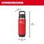 PACKOUT 24oz Insulated Bottle with Chug Lid (Red)