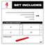 4 Piece 1/4" Drive Wobble Extension Set