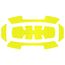 5 Piece BOLT Reflective Sticker Set - Yellow
