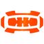 5 Piece BOLT Reflective Sticker Set - Orange