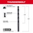 1/4" THUNDERBOLT Black Oxide Drill Bit