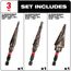 3 Piece Shockwave Impact Duty Titanium Step Drill Bit Set (#1, #2, #4)