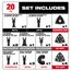 Universal Fit Oscillating Multi-Tool Blade Variety Pack 20 Piece