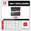 12 Piece SHOCKWAVE Impact Duty 1/2" Drive SAE Deep 6 Point Socket Set