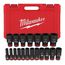 19 Piece SHOCKWAVE Impact Duty 1/2" Drive SAE Deep 6 Point Socket Set