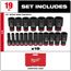 19 Piece SHOCKWAVE Impact Duty 1/2" Drive SAE Deep 6 Point Socket Set