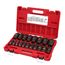 19 Piece SHOCKWAVE Impact Duty 1/2" Drive SAE Deep 6 Point Socket Set