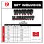 19 Piece SHOCKWAVE Impact Duty 1/2" Drive SAE Deep 6 Point Socket Set