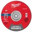 9" x 1/4" x 5/8"-11 Ceramic & Metal Grinding Wheel - Type 27