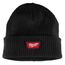 Rib-Knit Cuffed Beanie - Black