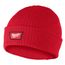 Rib-Knit Cuffed Beanie - Red