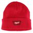 Rib-Knit Cuffed Beanie - Red