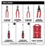 6 Piece Dipped Grip Cutting Pliers, Wire Stripper & Cushion Grip Screwdriver Set w/ PACKOUT Low-Profile Organizer, MT500-6P