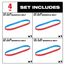 1/2" x 18" 40/60/80/120 Grit Bandfile Belt Variety Pack