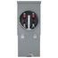 Outdoor Surface Mount Ring Type Meter Main Load Center Combination, Single Phase, 2 Spaces/2 Circuits (120/240V, 100A)