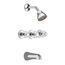 Chateau Chrome Standard Tub/shower Trim w/ 3 Knobs, 2995EP