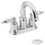 Castleby Double Handle Lavatory Faucet With Drain Assembly - Chrome